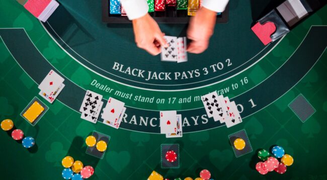 blackjack table