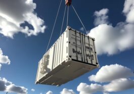 container in the air